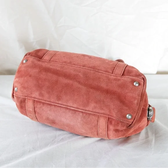 Prada Peach Suede Shoulder Bag - Picture 5 of 13